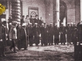 Sarajevo, 31. maj 1910. Begova džamija. Doček cara pred slavoluko od strane vakufskog direktora Šerifa ef. Arnautovića i uveo ga u dvorište džamije